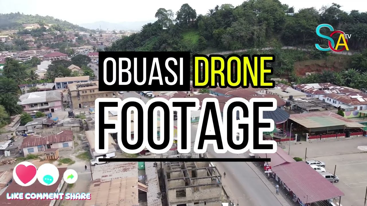 DRONE FOOTAGE -OBUASI, ASHANTI REGION (4K)