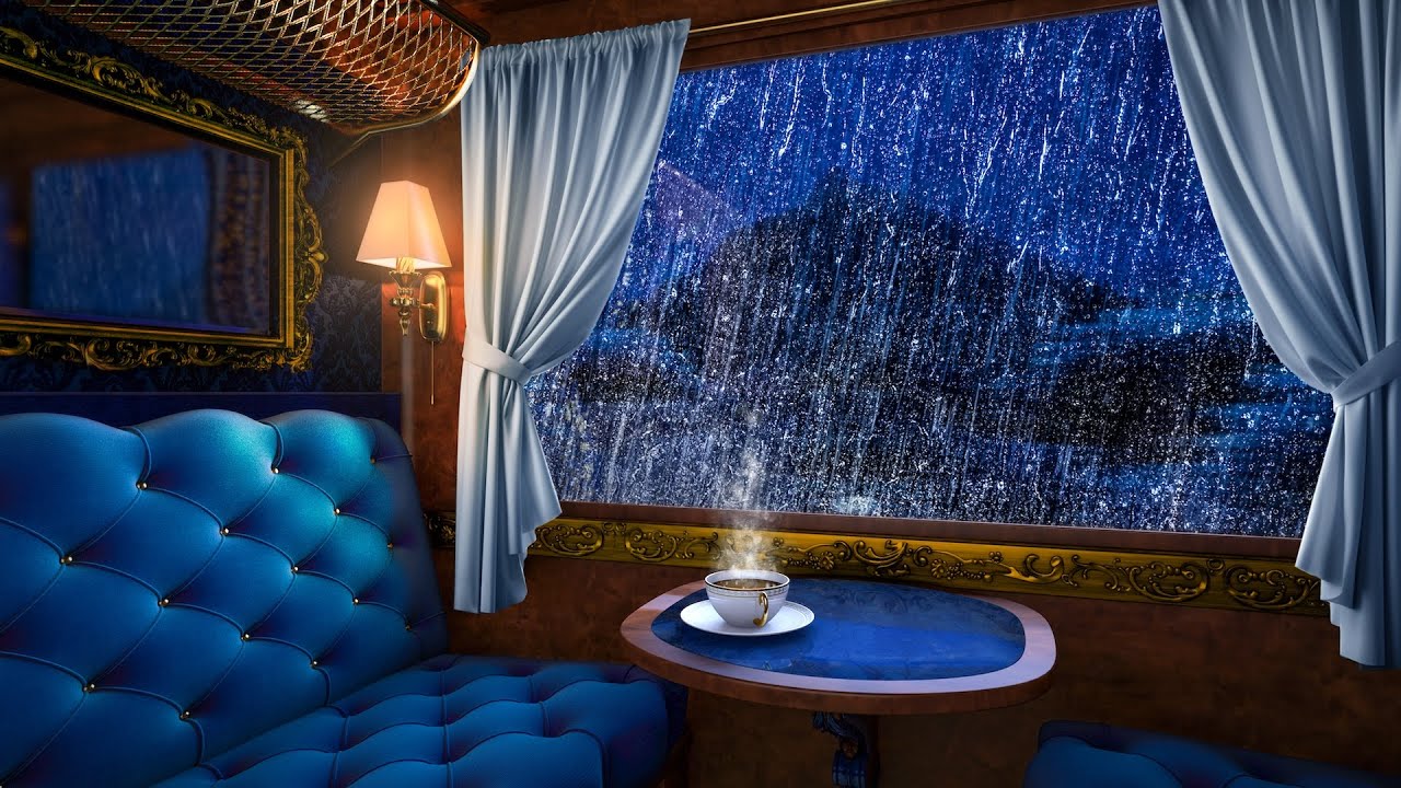 Train & Rain Sounds on Relaxing Railways! | Rainstorm Sounds for Sleeping!