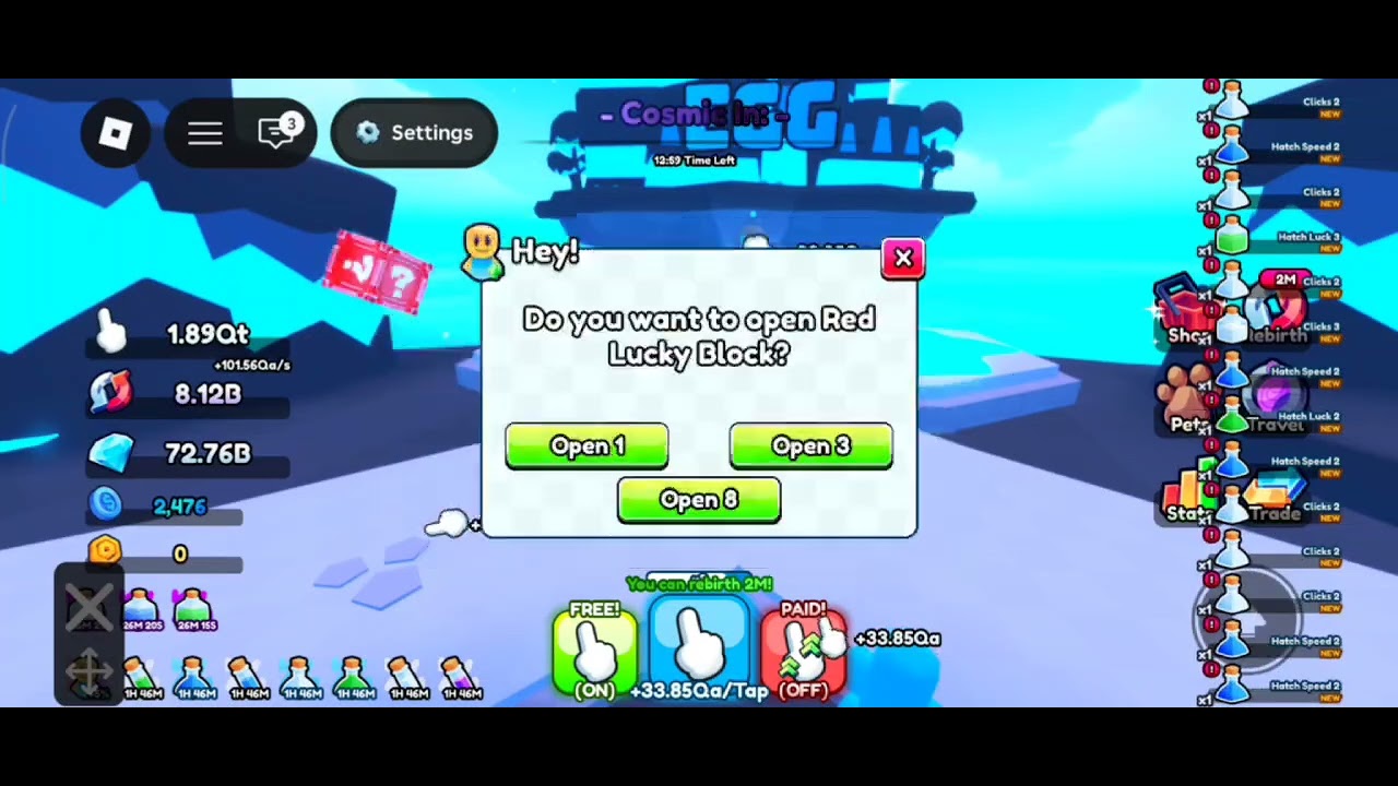 Opening 400 Epic lucky blocks in Clicker Simulator Ultimate (Part 2) Roblox