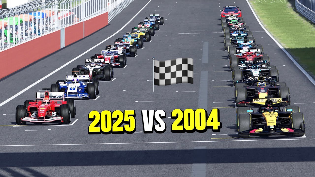 All F1 2025 vs All F1 2004 Cars at Spa Francorchamps