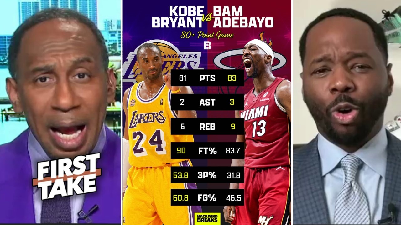 FIRST TAKE | Kobe Bryant's 81 pts is anther level of Banm Adebayo's 83 Pts - Goodwill & Stephen A.
