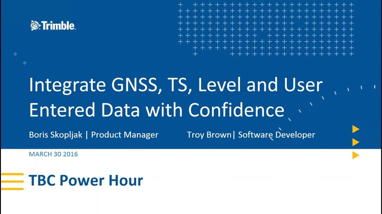 TBC Power Hour: Integrating RTK, Total Station, Level and User Entered Data