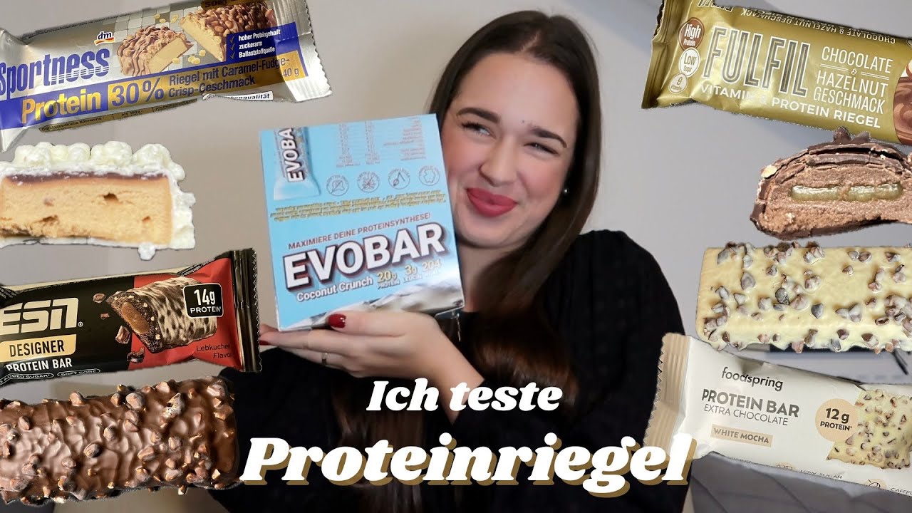 Proteinriegel Taste Test😍 ESN, Evobar, Sportness, Fulfil und Food Spring🤭