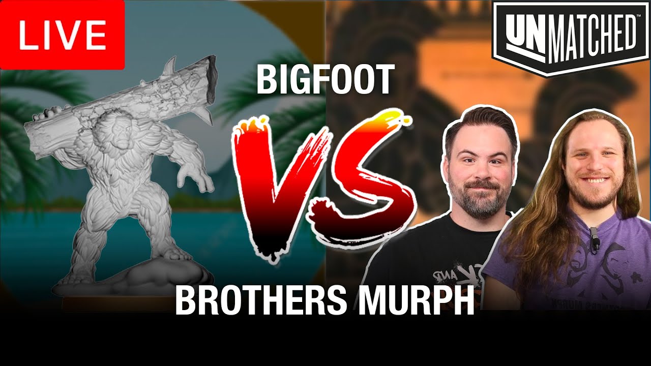 Unmatched: Bigfoot VS Brothers Murph (LIVE PLAY THROUGH) Restoration Games