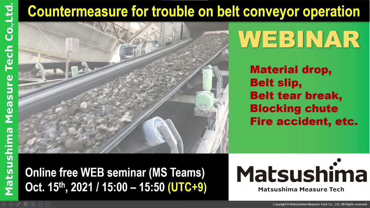 WEBINAR for belt conveyor trouble solutions