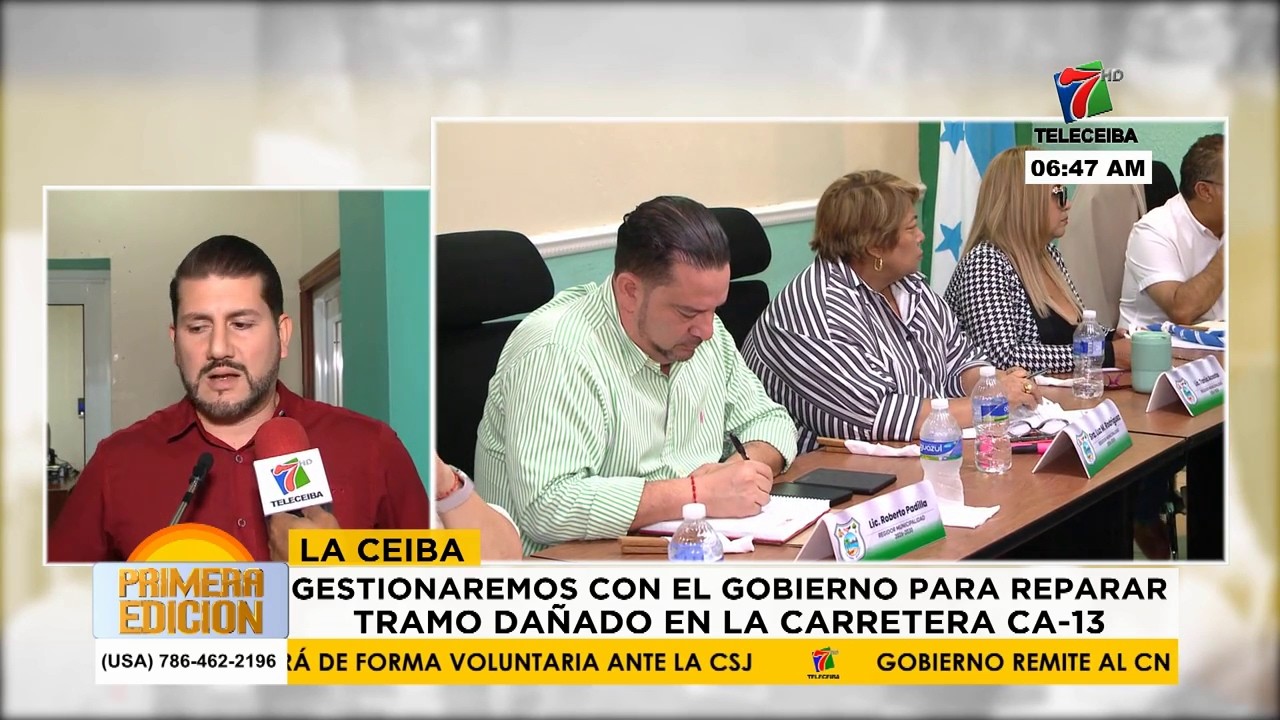 Gestionan con el Gobierno para reparar tramo dañado en la carretera CA-13 en La Ceiba