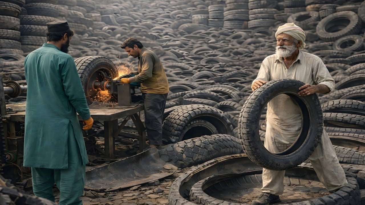 Amazing! Old Tires Becomes a Motorcycle Most Demanding Parts || Mass Production