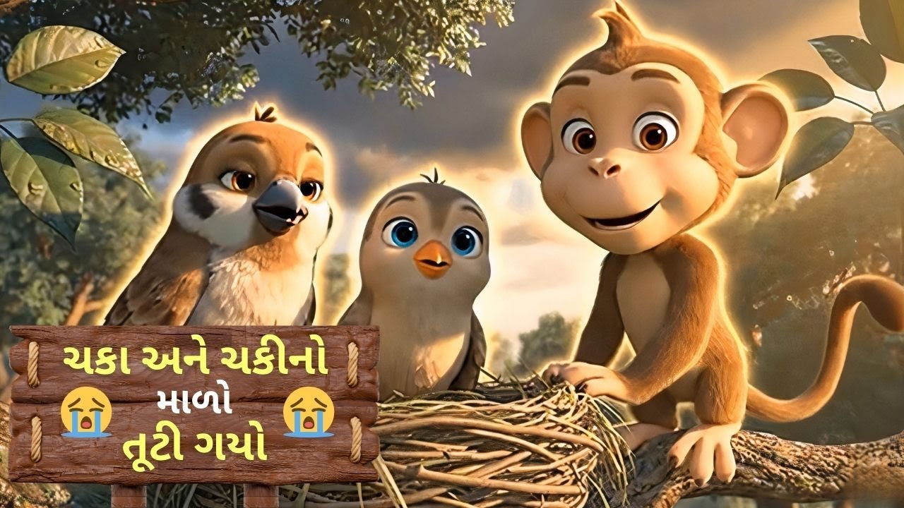 ચકો ચકી અને જગુ વાંદરો | Chako Ane Chaki | Gujarati Bal Varta | ગુજરાતી વાર્તા #varta #gujaratistory