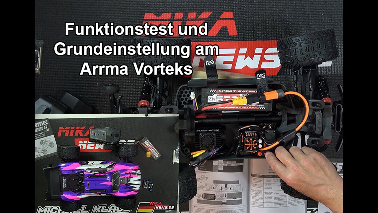 Inbetriebnahme - Funktionstest - Grundeinstellung am ARRMA® VORTEKS 4X4 3S BLX 110 – Stadium Truck