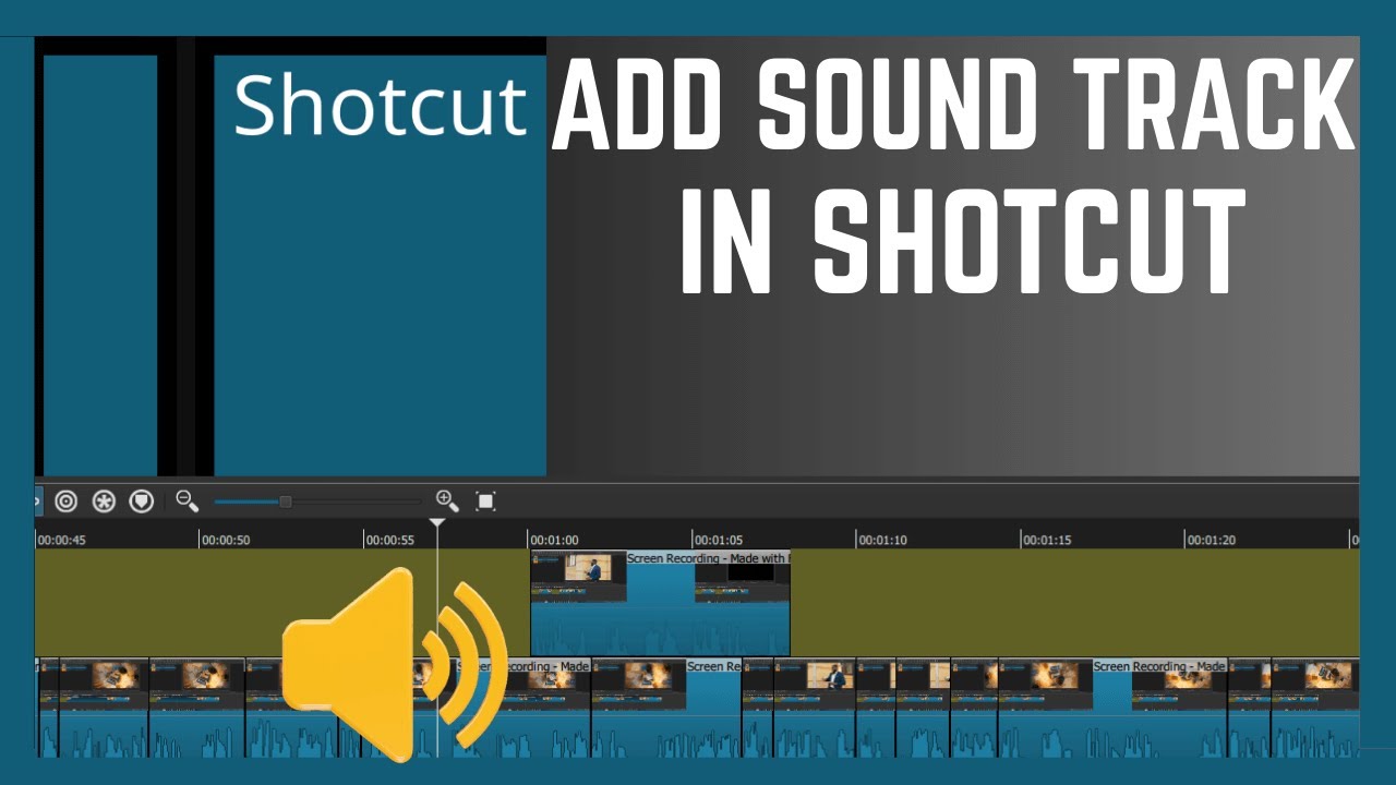 How To Add Sound, Audio or Music Track In Shotcut Video Editor