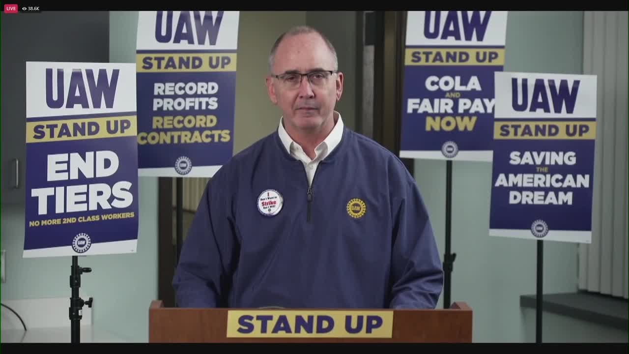 UAW President Shawn Fain lists plant targets for possible strike against Big Three