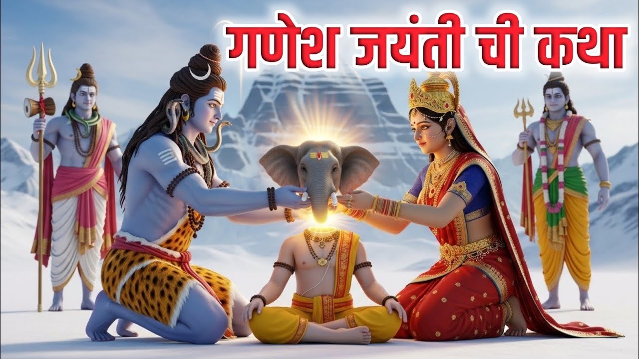 गणेश जयंतीची पावन कथा | श्री गणेश जन्मकथा | Ganesh jayanti katha in marathi #ganeshutsav 