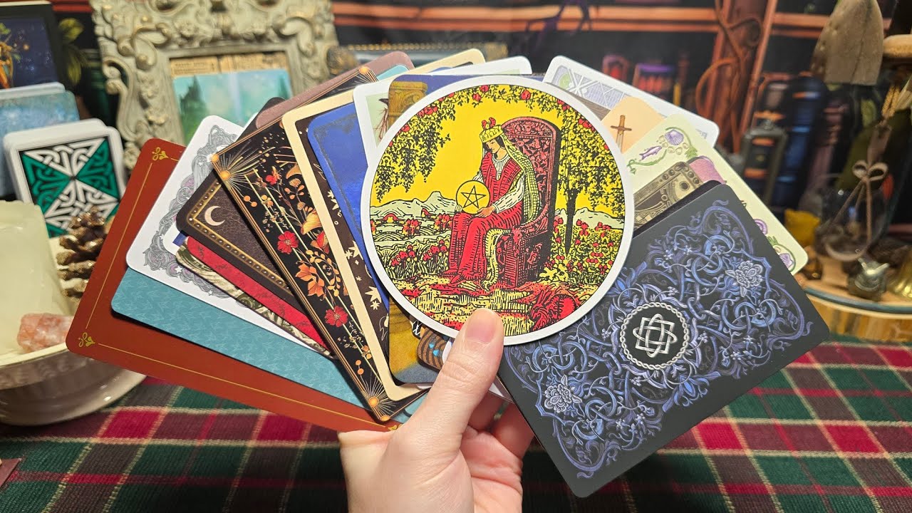 Every Queen of Pentacles in my Tarot Collection
