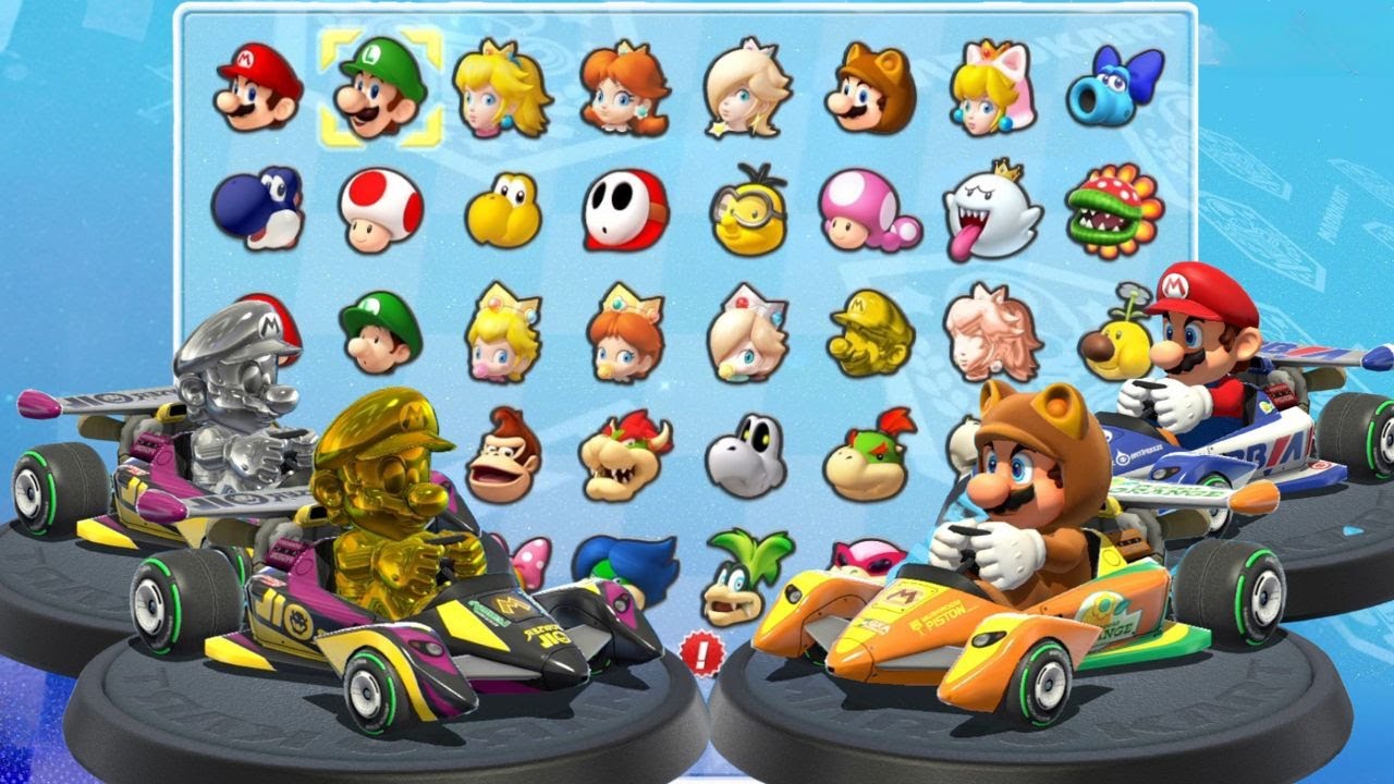 🔴 Mario Kart 8 Deluxe - Ultimate Showdown! Mario vs Tanooki Mario vs Metal Mario vs Gold Mario 🏎️🔥
