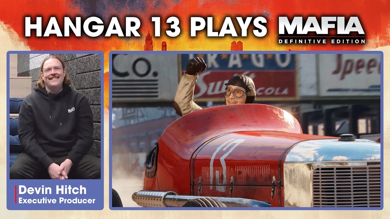 Разработчики Hangar 13 проходят миссию &laquo;Гонка&raquo; в Mafia: Definitive Edition.