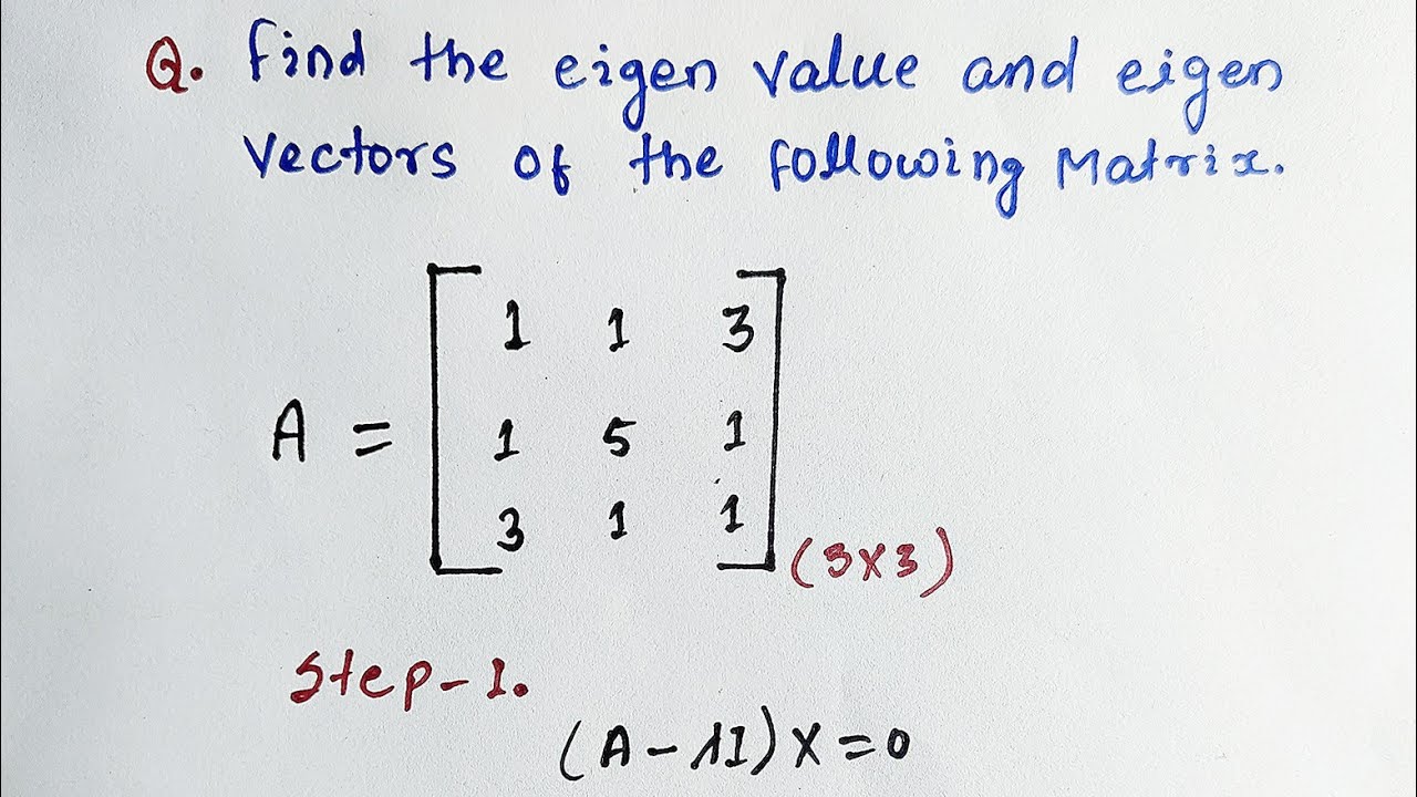 Eigen value and Eigen vector||How to find Eigen value Eigen vector in hindi