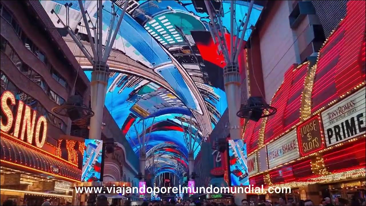 Así es el show de Fremont Street 😱 | Luces, música y locura en Las Vegas 🎶✨🇺🇸