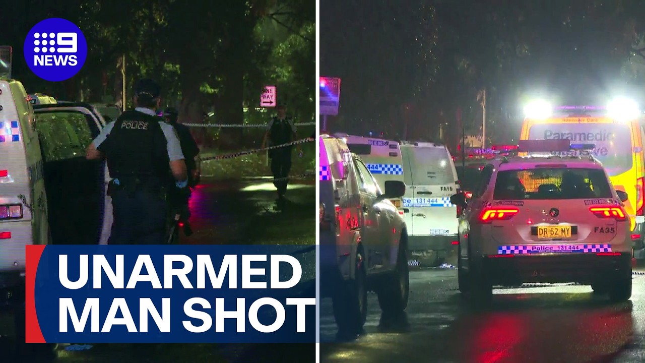 Unarmed man shot three times by police | 9 News Australia