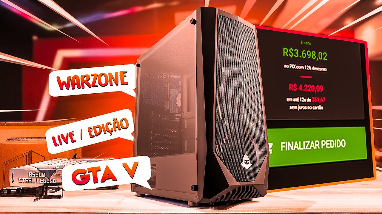 Montando um PC GAMER Barato At&eacute; 3.700 Reais para GTA V, Warzone, PUBG, Free Fire...