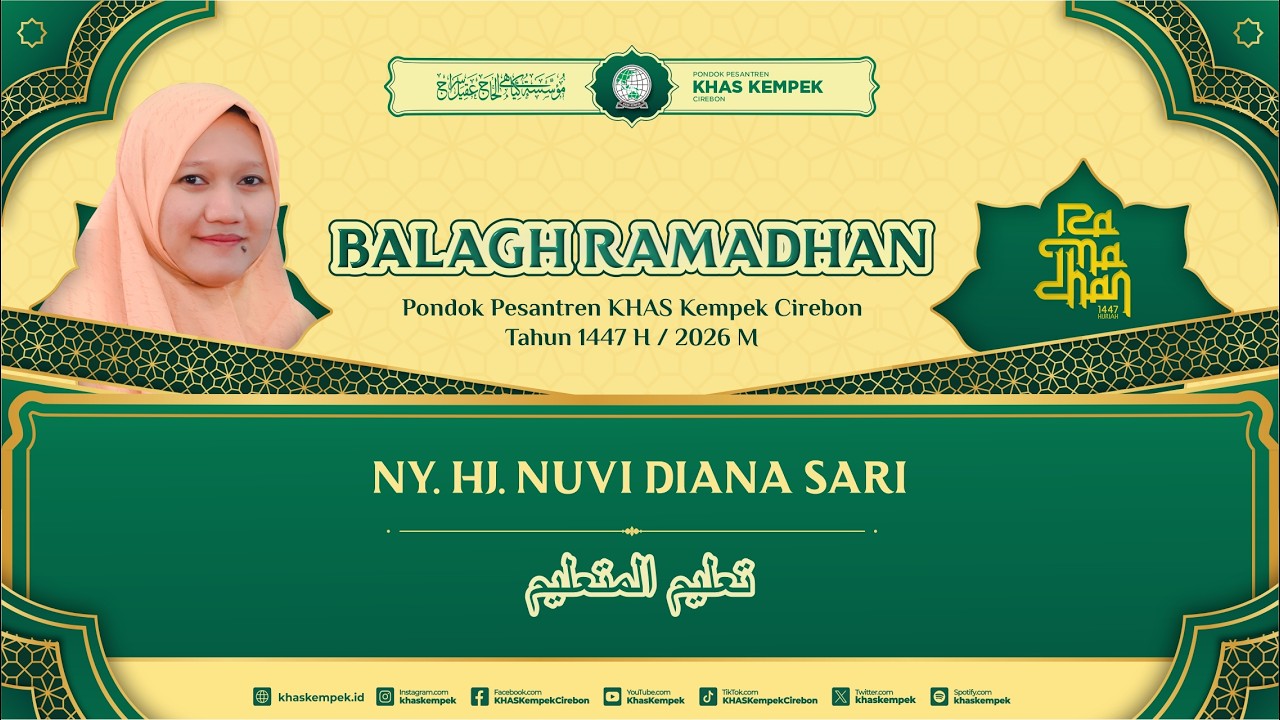 🔴 [LIVE] NGAJI RAMADHAN | KITAB TA'LIMUL MUTA'ALLIM | NYAI HJ. NUVI DIANA SARI