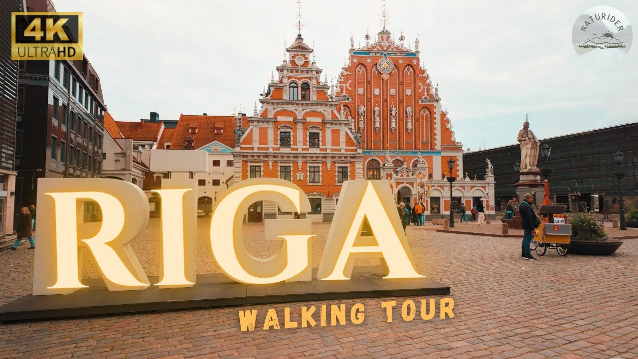 Riga Walking Tour 4K | Old Town, Historic Landmarks & City Atmosphere | October 2024 | Latvia 🇱🇻