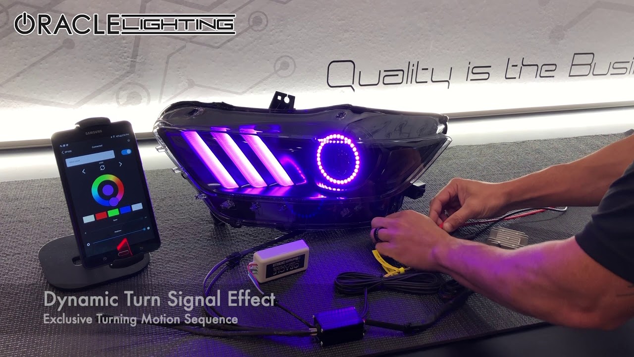 Ford Mustang S550 ORACLE Dynamic ColorSHIFT Headlights Overview