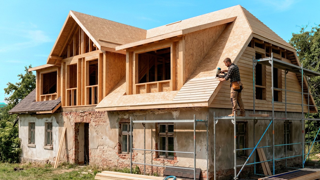 Man Turns an Abandoned House Into a Luxury Home | Start to Finish by @European_Homesteading​