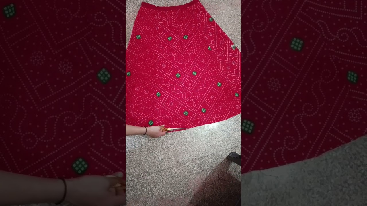 👉राजपूती लहंगे की कलियां जोड़ना और मगजी लगाना देख 🪡🧵💫