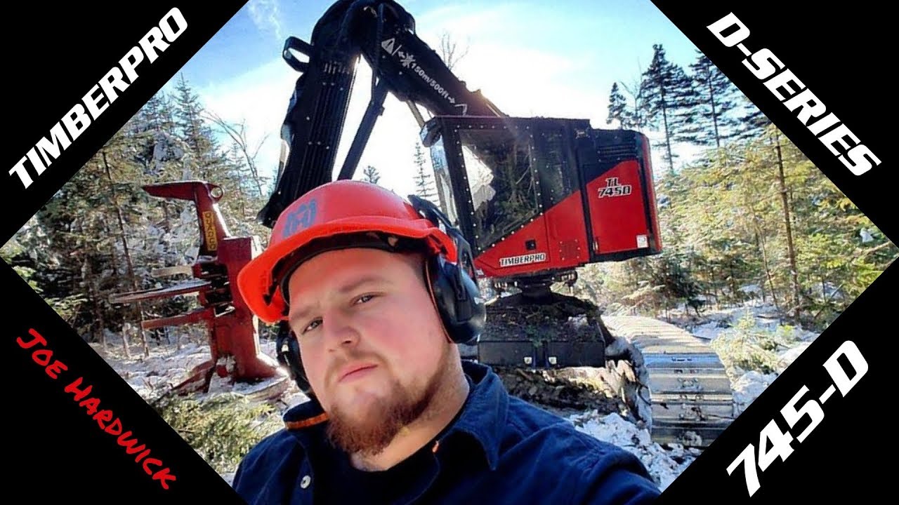 TimberPro TL745D Cutting in Beautiful Snowy New Hampshire