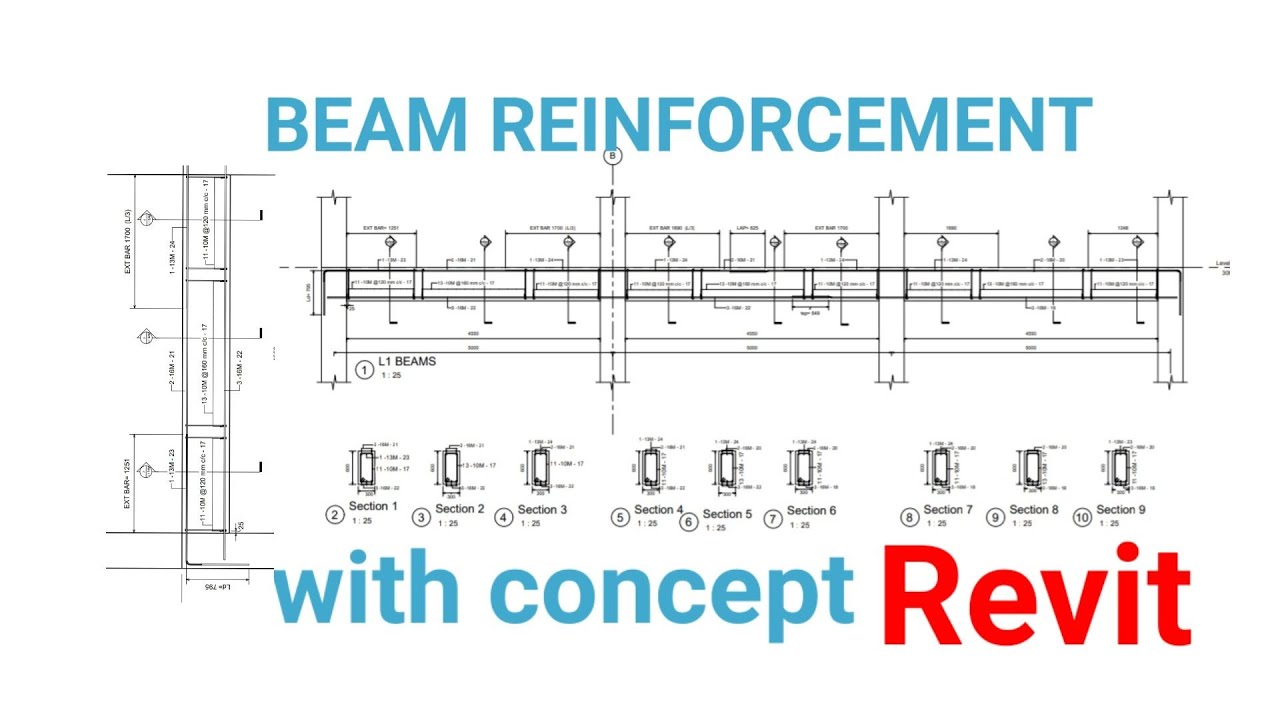 Beam Reinforcement ( Part B)| conceptual study| Revit |