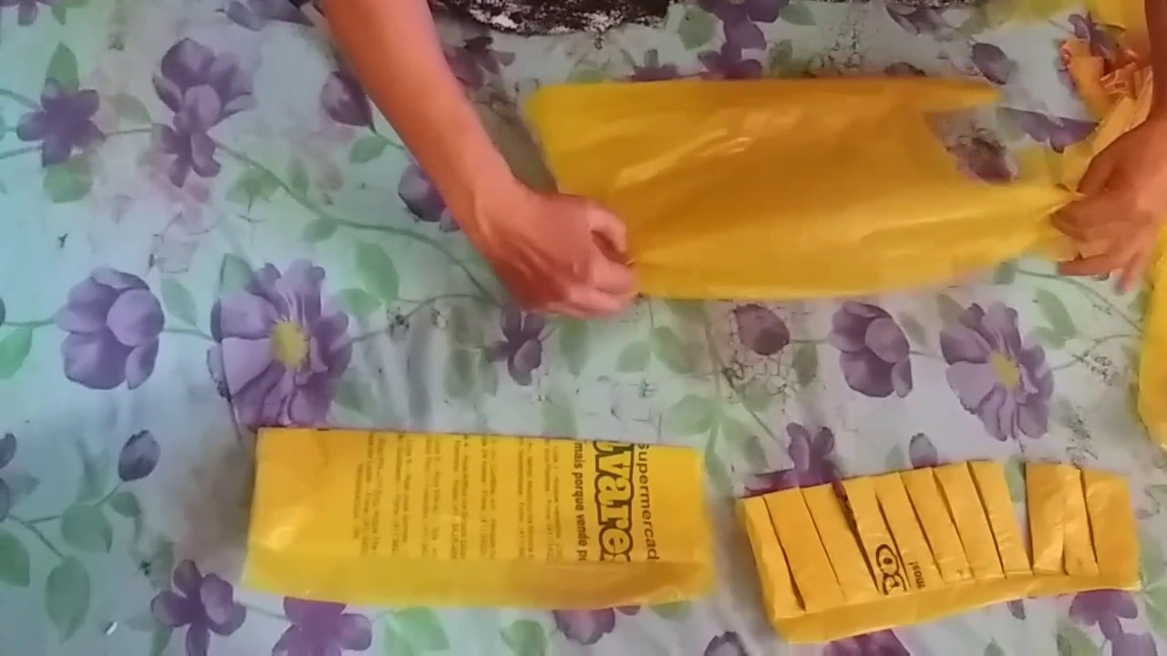 @Comocortar sacolas plásticas para fazer crochê