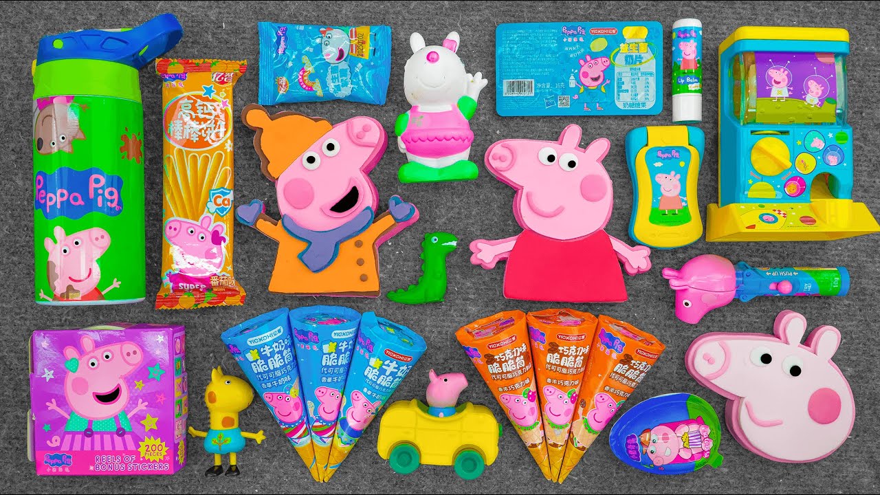 43 Minutes Satisfying with Unboxing Cute Peppa Pig Candy and Toys Collection ASMR 🍧🍧