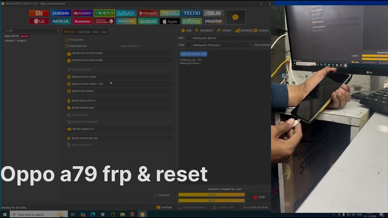 Oppo a79 Frp by Unlock tool 💯%( watch full video)