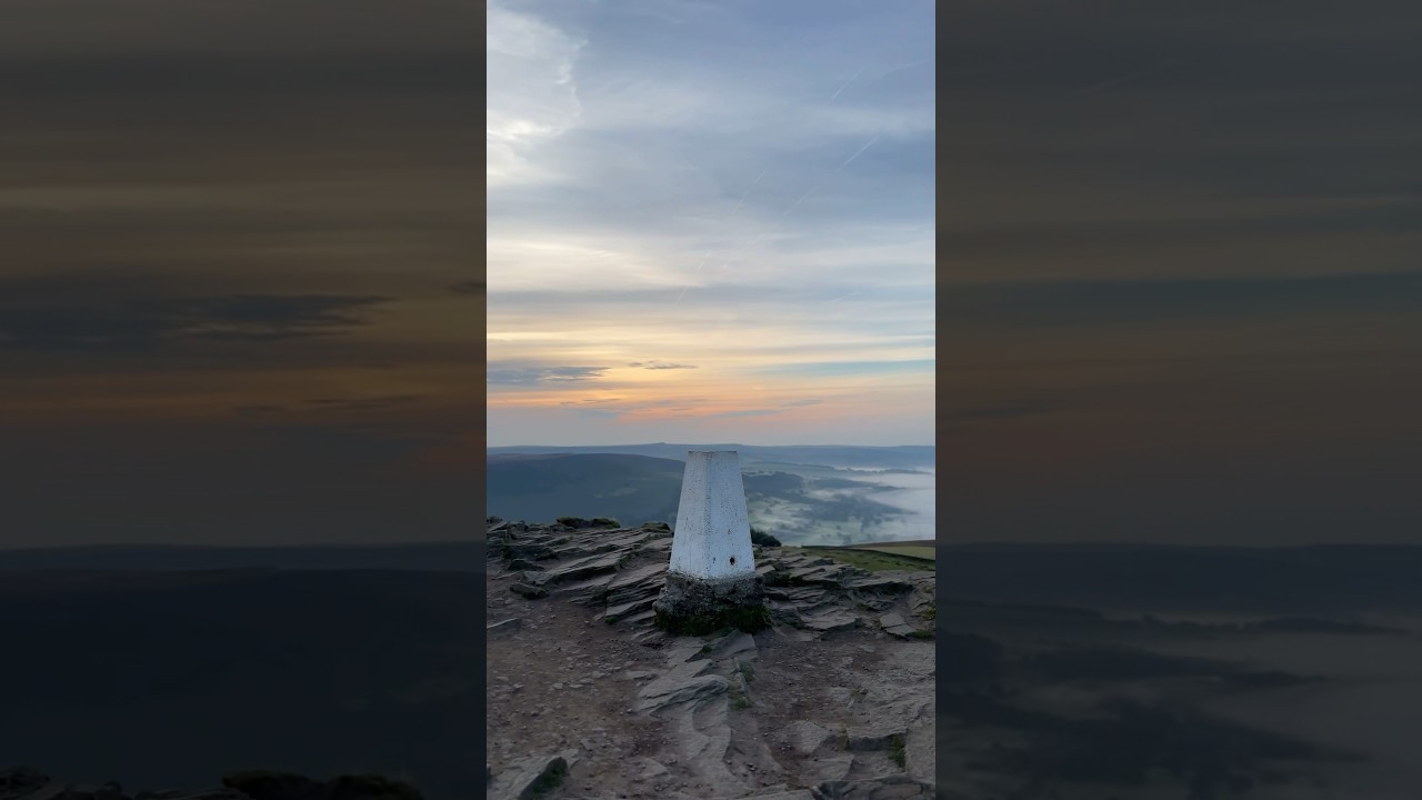 Sunrise at Win Hill was Spectacular🤩(Peak District) #sunrise #hiking #explore #uk #peakdistrict