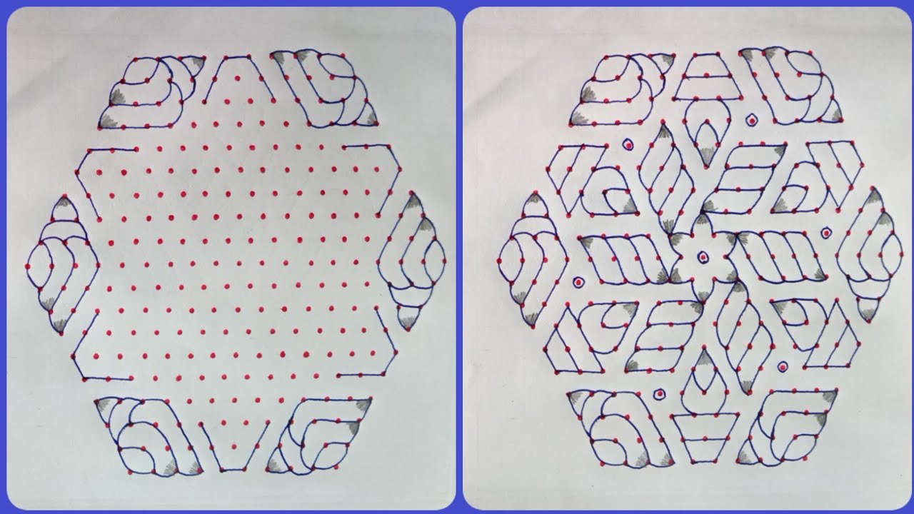 19*10 dots rangoli 🌺 sankranti muggulu 🌺 Indian art rangoli 🌺 kolam designs 🌺 