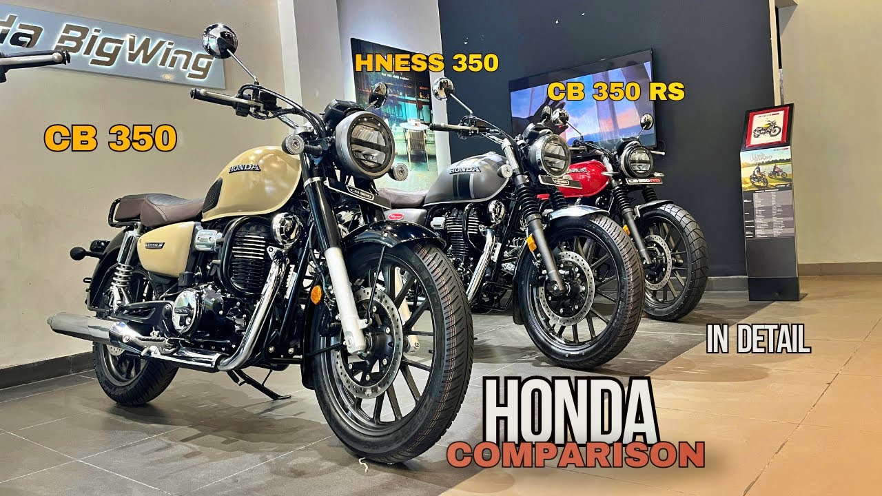 2024 Honda CB350 Vs CB350 Hness Vs CB350RS Comparison | Moto preach