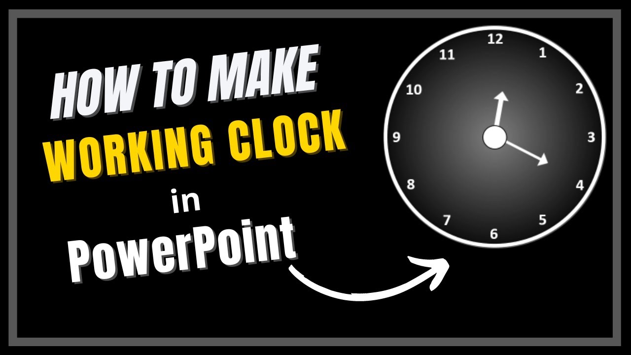 How to create a working Clock in Microsoft Powerpoint-Microsoft  Powerpoint clock animation tutorial