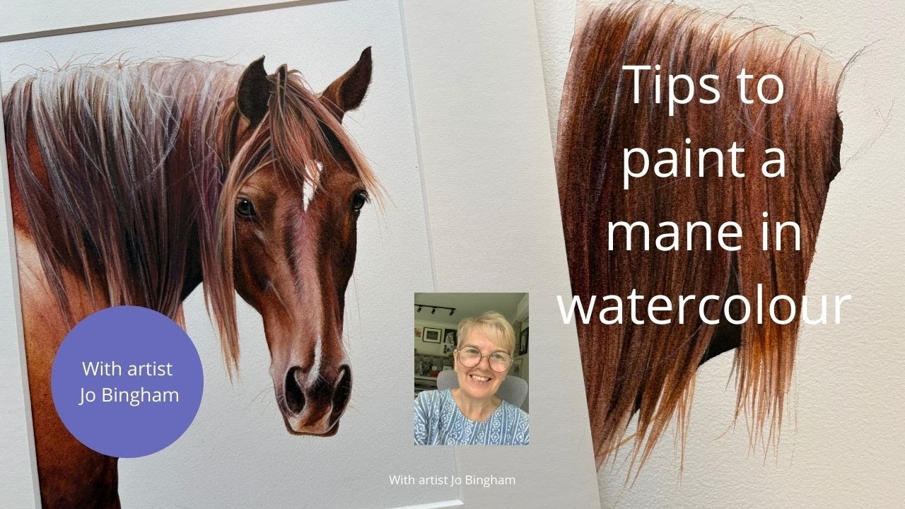 How to paint a horses mane in watercolour.