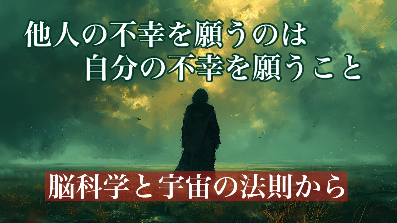 嫉妬、許せない人/人の不幸を願うことは自分の不幸を願うこと【脳科学、宇宙の法則】