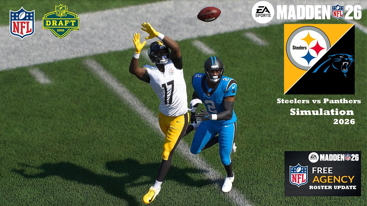 Madden 26: Steelers против Panthers, регулярный сезон, 11-я неделя (обновленные составы Madden 27...