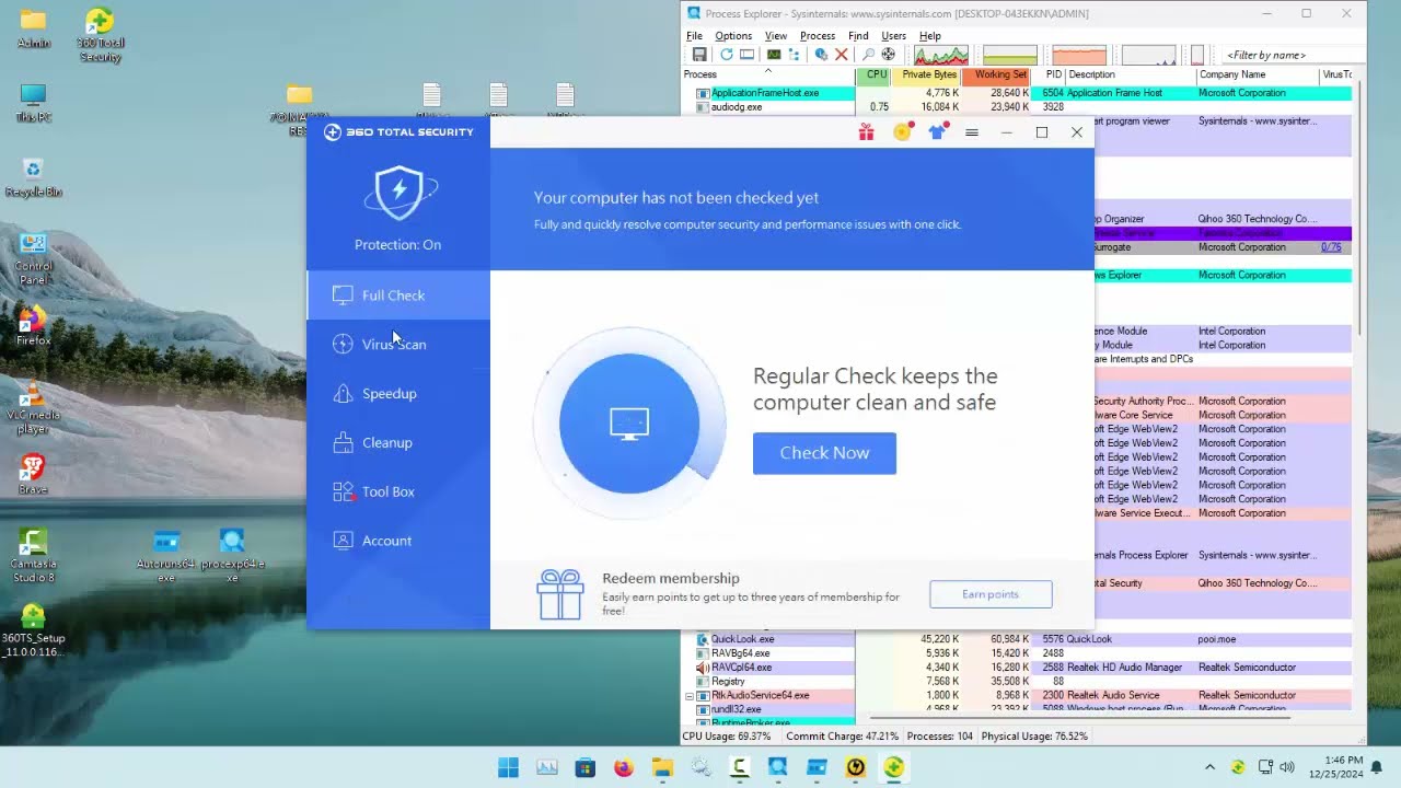 Qihoo 360 Total Security Free vs 7 Malwares Dynamic test