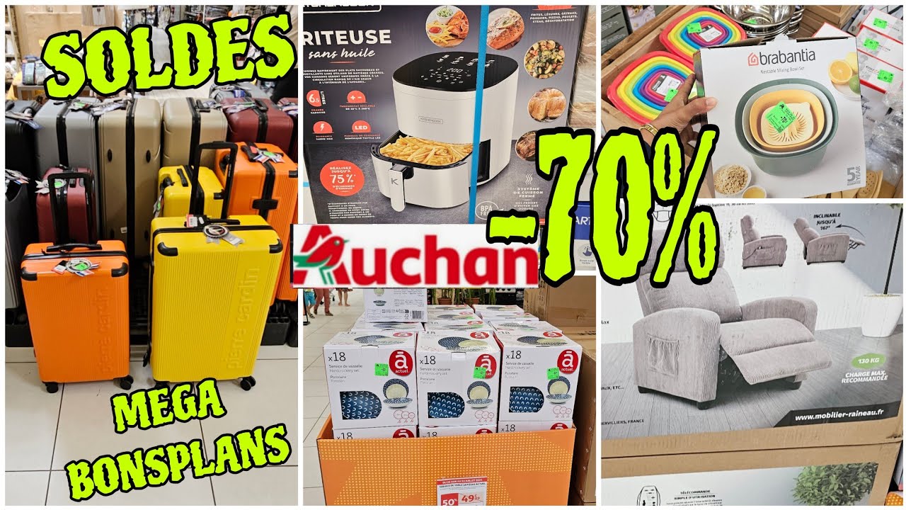 😱😱😱🚨AUCHAN SOLDES -70% BONSPLANS 26.06.24 