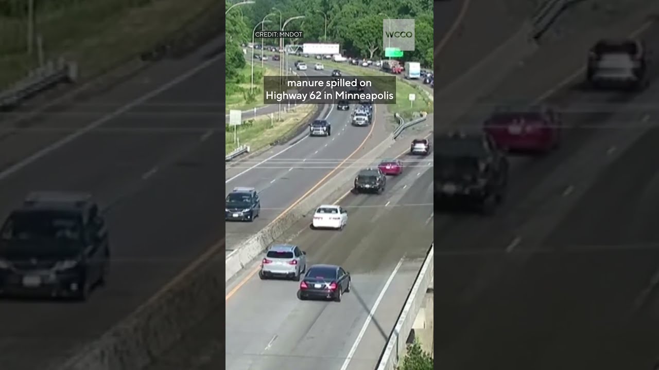 Liquid manure spill causes pile-up crash on Minnesota freeway