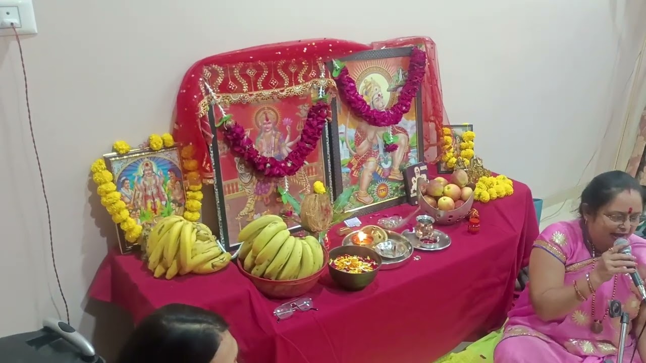 🙏( हनुमान जी का भजन)🙏 मैं सुंदरकांड कराया है 💯मेरा हनुमान यहां आया ⛰️है कीर्तन में रौनक 🪇लगा देग भजन