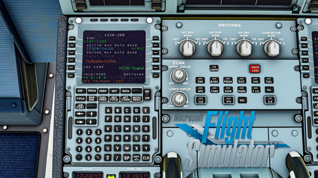 (4K) MCDU Tutorial for the FlyByWire A32NX on Microsoft Flight Simulator