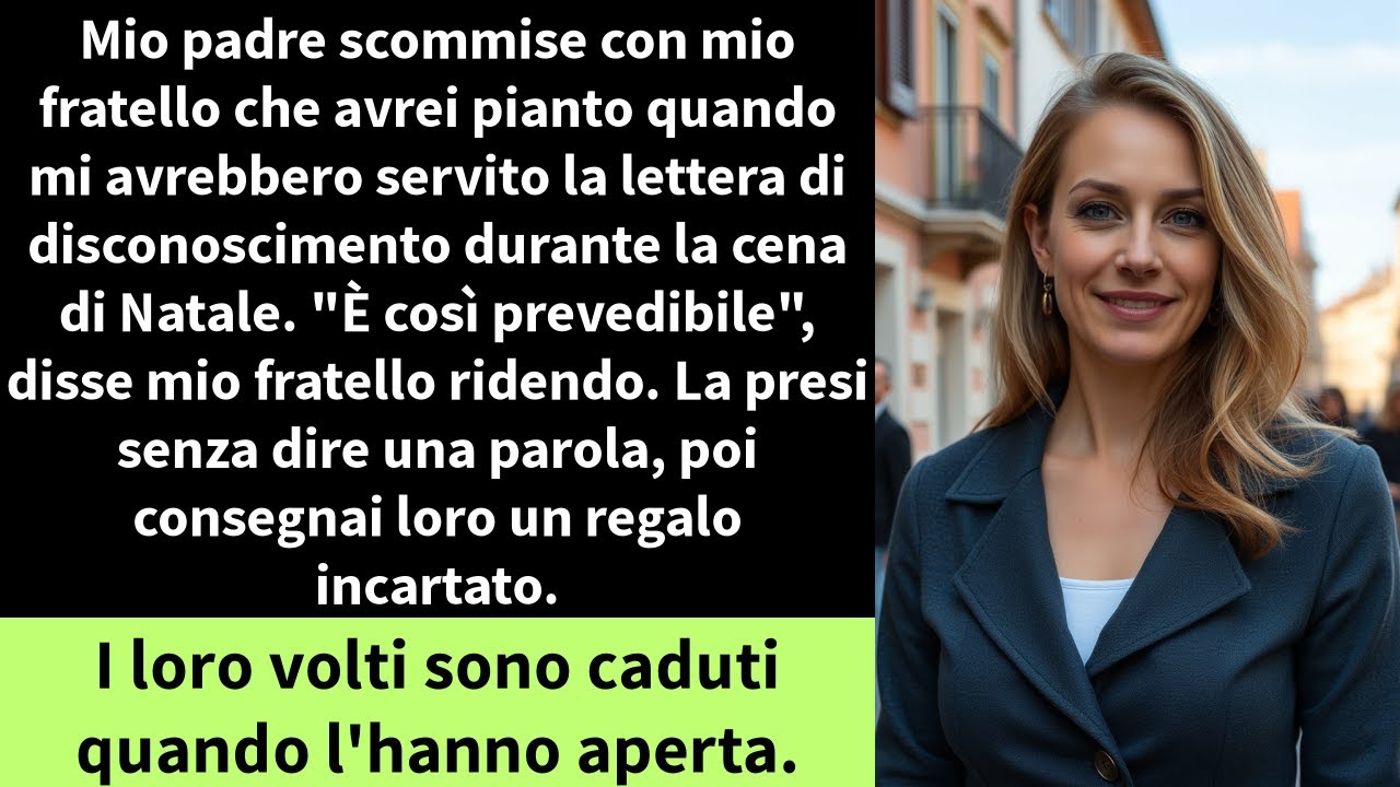 Mio padre scommise con mio fratello che avrei pianto quando mi avrebbero servito la lettera di