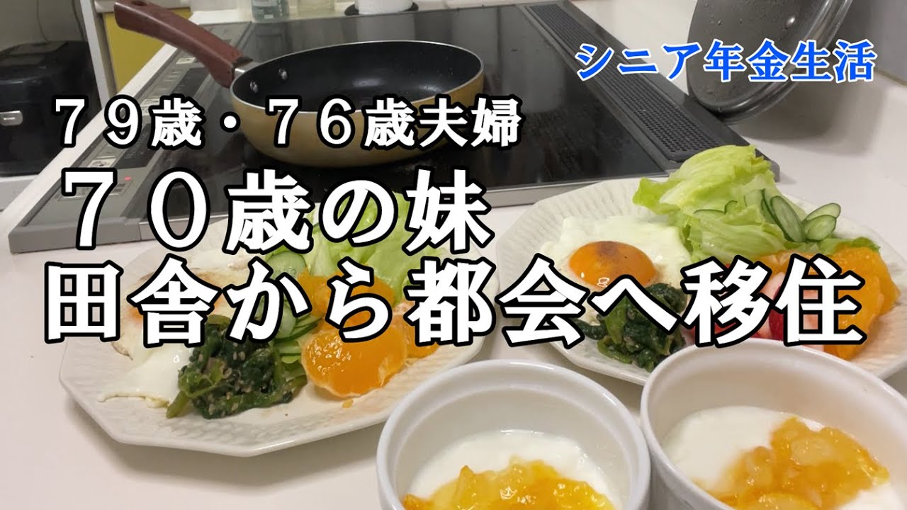 【yuuの家事ライフ】シニア年金生活、７９歳７６歳夫婦、７０歳の妹　田舎から都会へ移住