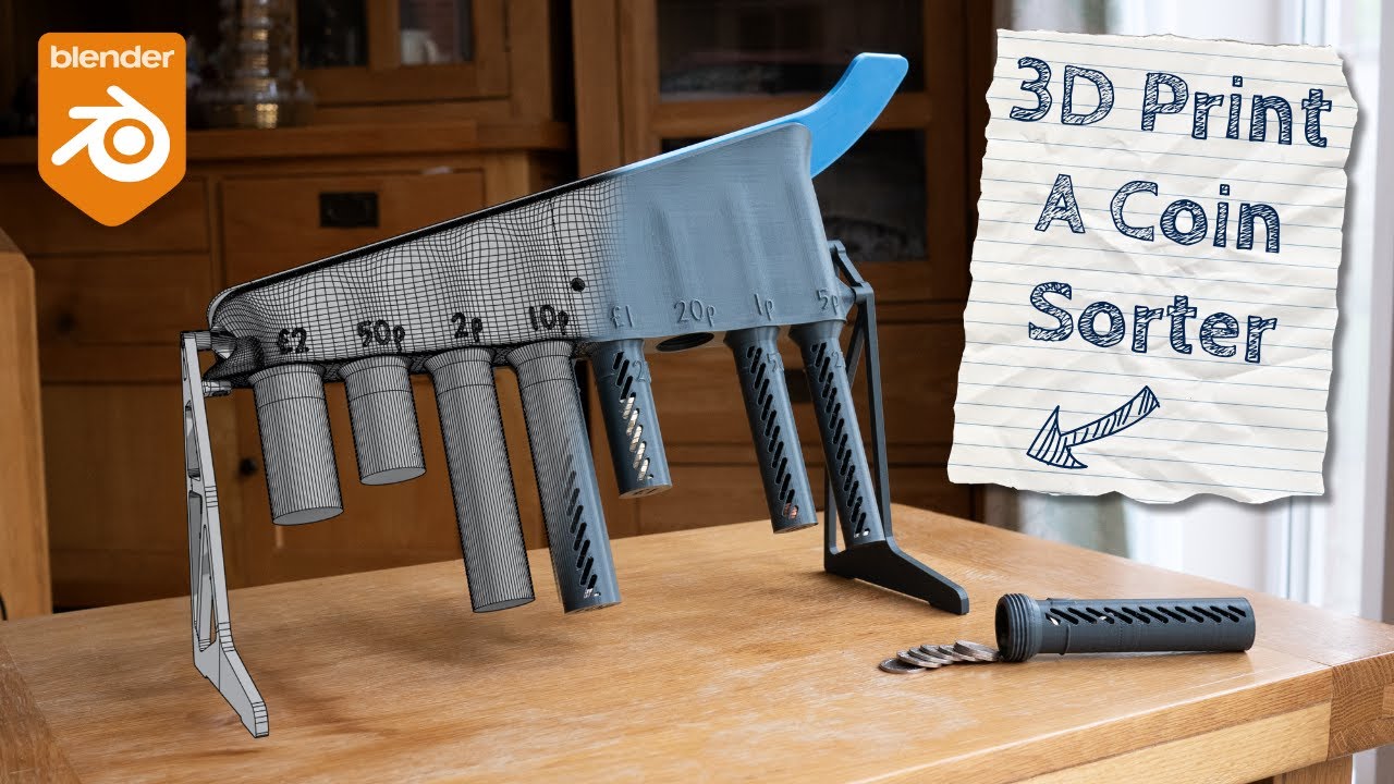 3D Printing a Coin Sorter using Blender