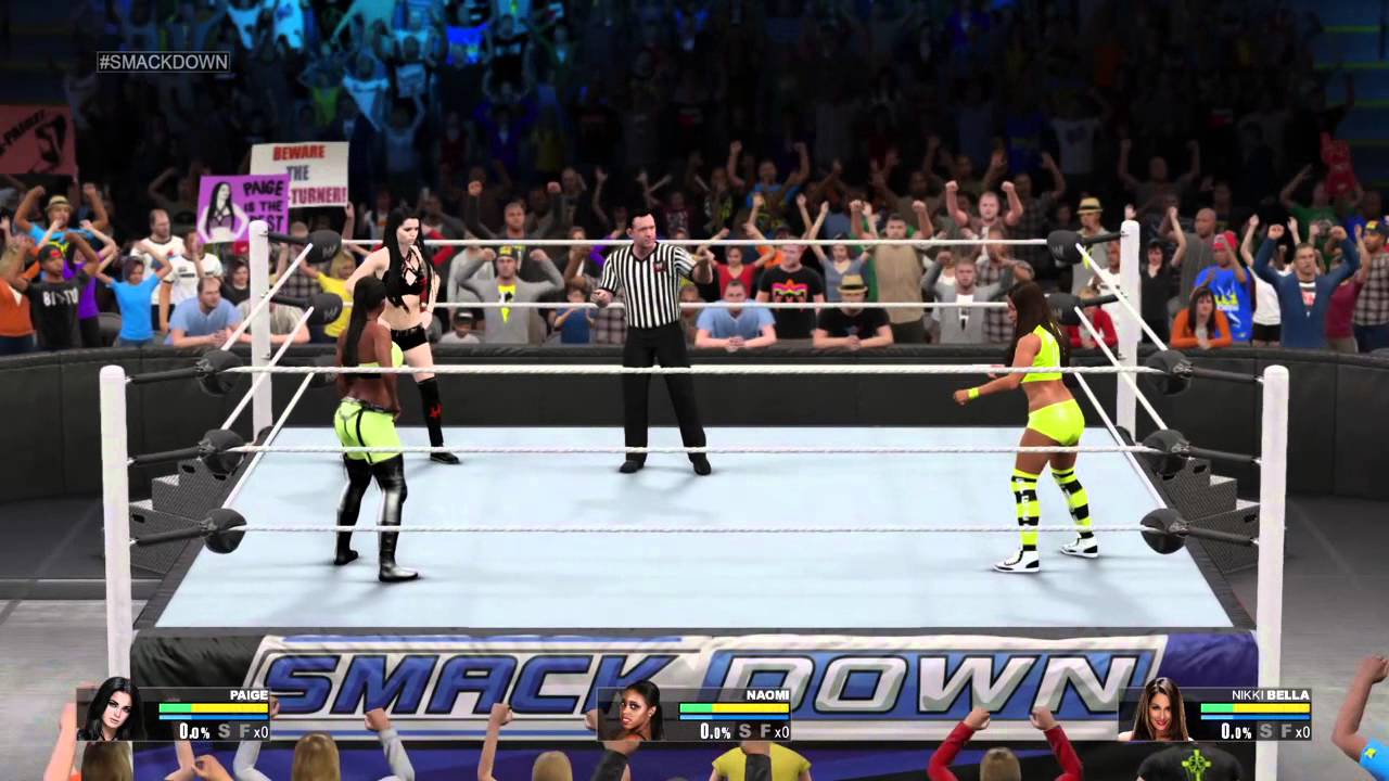 WWE 2K15 Naomi vs Paige vs Nikki Bella