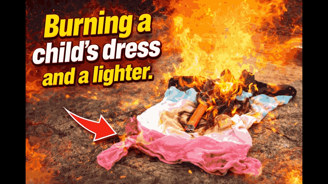 Burning a child's dress and a lighter.🔥4K